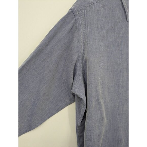 Vintage Lauren Ralph Lauren Oxford Shirt Size 15.5 Button Down Micro Herringbone - Picture 11 of 11